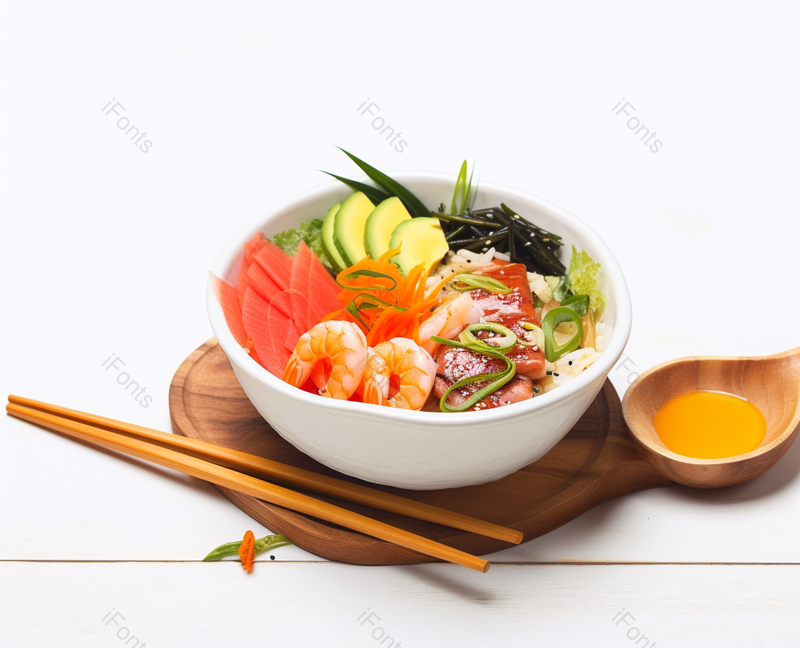 金枪鱼三文鱼刺身虾仁胡萝卜,高清,摄影图,摄影图片,图片大全,摄影图免费下载